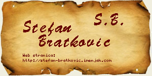 Stefan Bratković vizit kartica